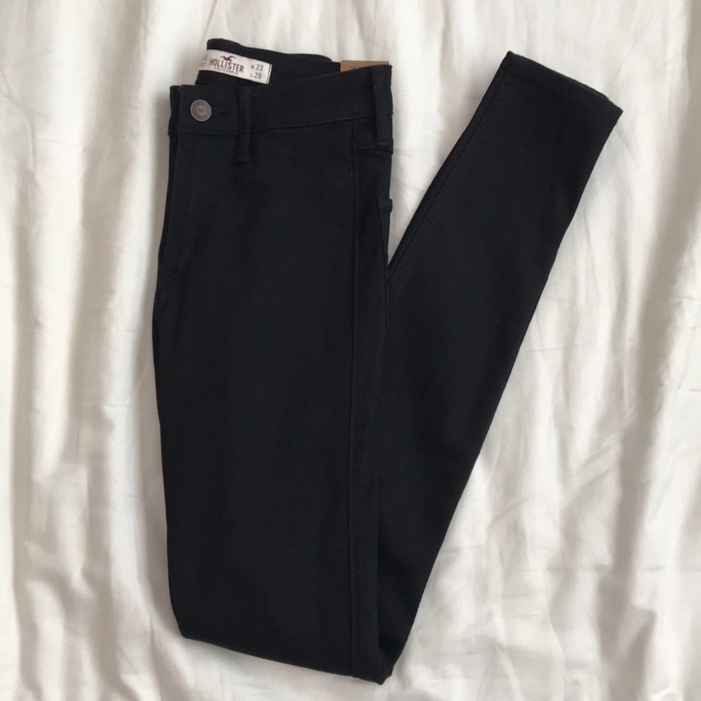 hollister black pants super skinny jean legging